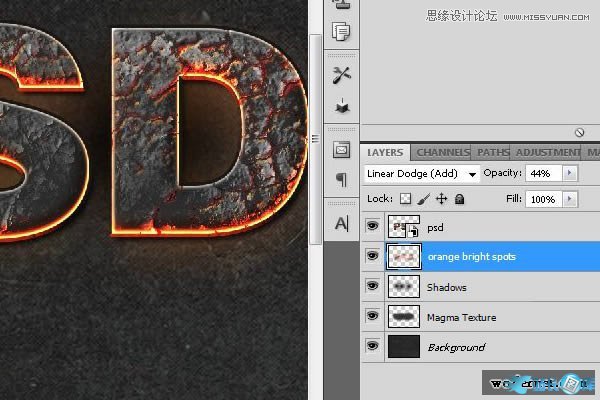 Photoshop制作超酷的岩石立体字教程,PS教程,站长图库