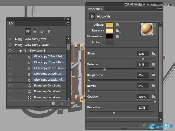 Photoshop绘制超酷的3D门牌艺术字教程,PS教程,站长图库