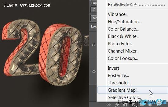 Photoshop制作艺术玻璃质感的立体字教程,PS教程,站长图库