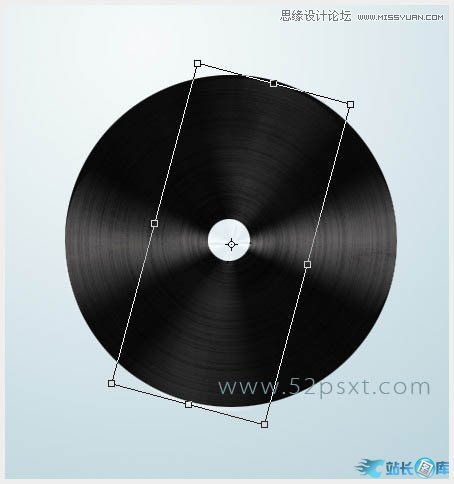 Photoshop制作逼真复古效果的黑胶唱片,PS教程,站长图库
