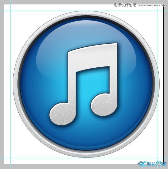 Photoshop绘制蓝色立体效果的软件图标,PS教程,站长图库