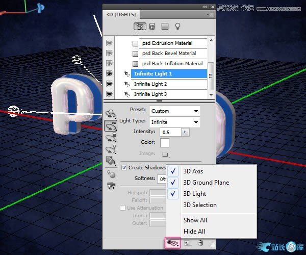 Photoshop创建有光泽的塑料3D文字教程,PS教程,站长图库