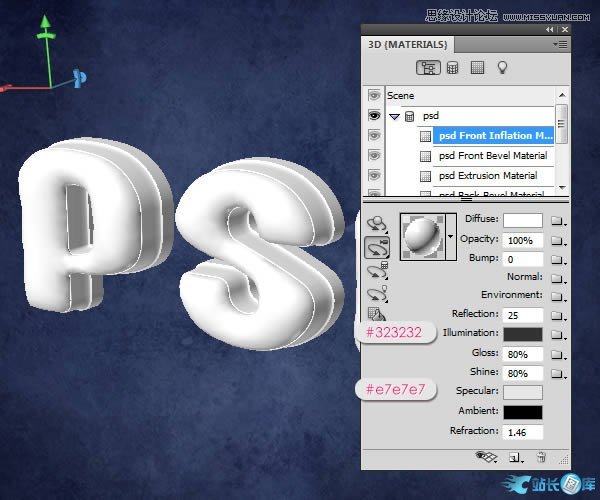 Photoshop创建有光泽的塑料3D文字教程,PS教程,站长图库