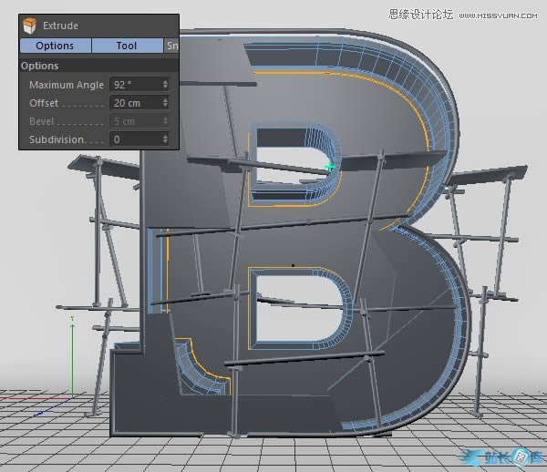 Photoshop结合C4D制作三维立体艺术字,PS教程,站长图库